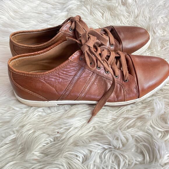 Kenneth Cole New York Get Down 2 It Leather Sneaker Brown Men Size 12M N2707* - Picture 12 of 12